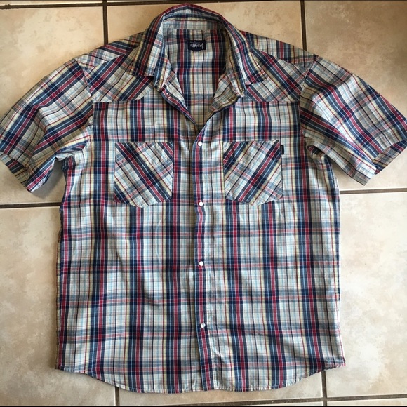 ❌SOLD❌Stussy Plaid Button Up