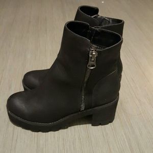 Rebels Caine platform motorcycle boot