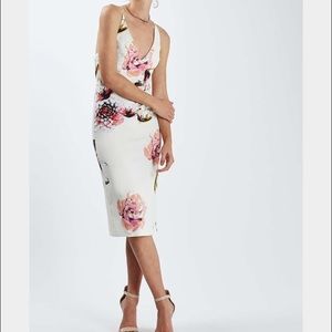 Topshop floral midi dress