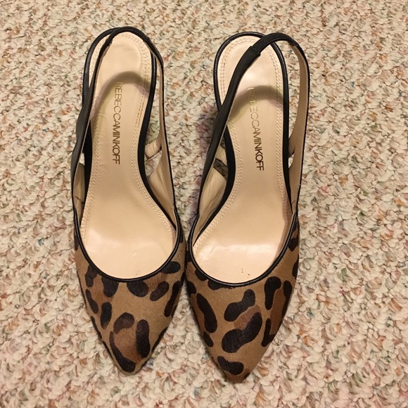 Rebecca Minkoff printed sling back heels sz7.5