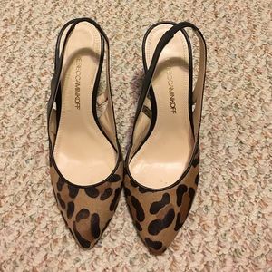 Rebecca Minkoff printed sling back heels sz7.5