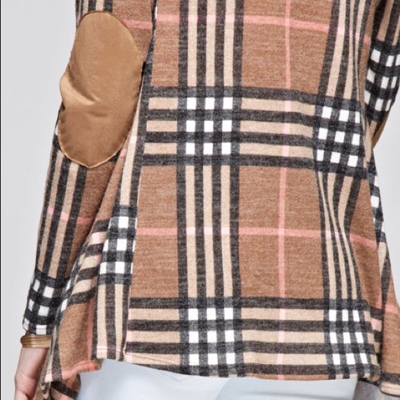 Last One ! Chic New Plaid Print Cardigan - Picture 3 of 3