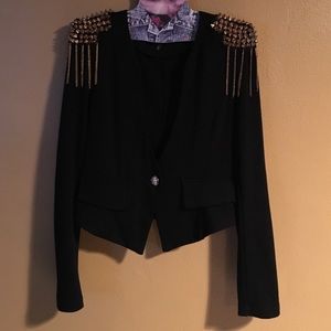 Black studded blazer