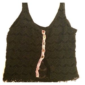 Black Urban Outfitters Lace Top
