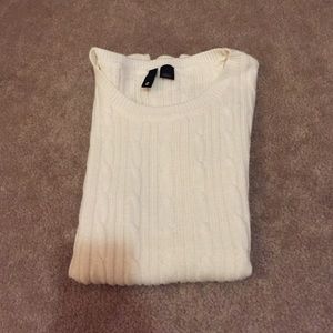 Cream Short Sleeve Sweater