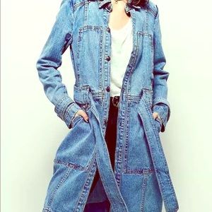 NWT FREE PEOPLE TRENCH JEAN COAT SZS