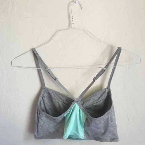 Mint and gray Nollie bralette - Picture 2 of 2