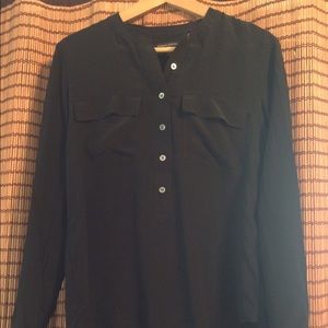 Black silk blouse from Banana Republic