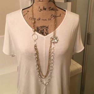 Gold long necklace