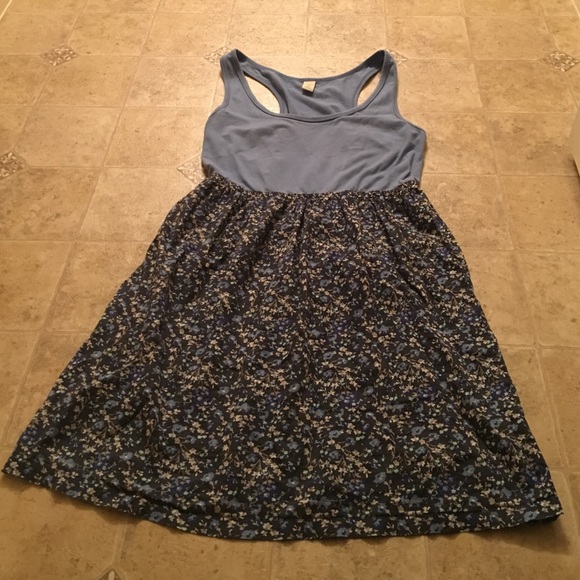Blue floral dress