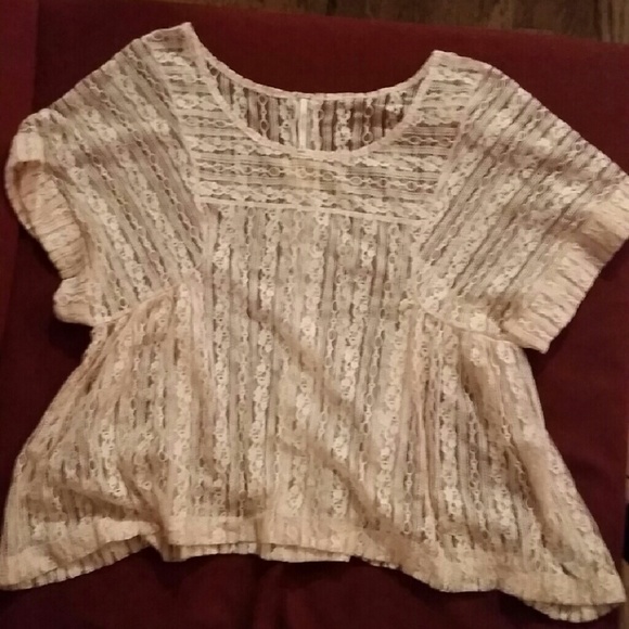 Free People Lace Baby Doll Top