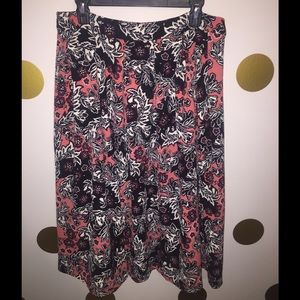 Floral Pleated Skirt