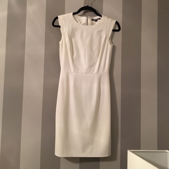 White shift dress