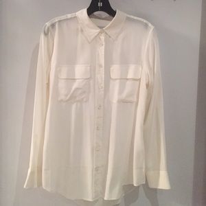 Equipment White Silk Blouse