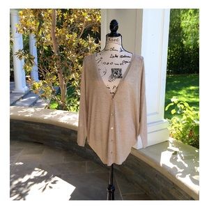 LF || Shimmery Gold Open Back Cardigan
