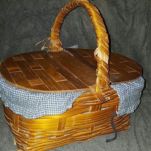 Bags Vintage Picnic Basket Poshmark