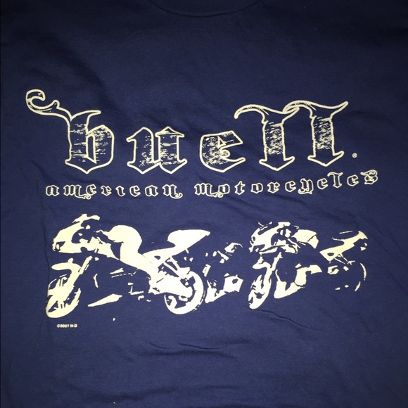 VINTAGE Buell American Motorcycle T-Shirt - M - Picture 2 of 4