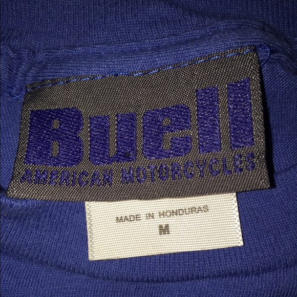 VINTAGE Buell American Motorcycle T-Shirt - M - Picture 3 of 4