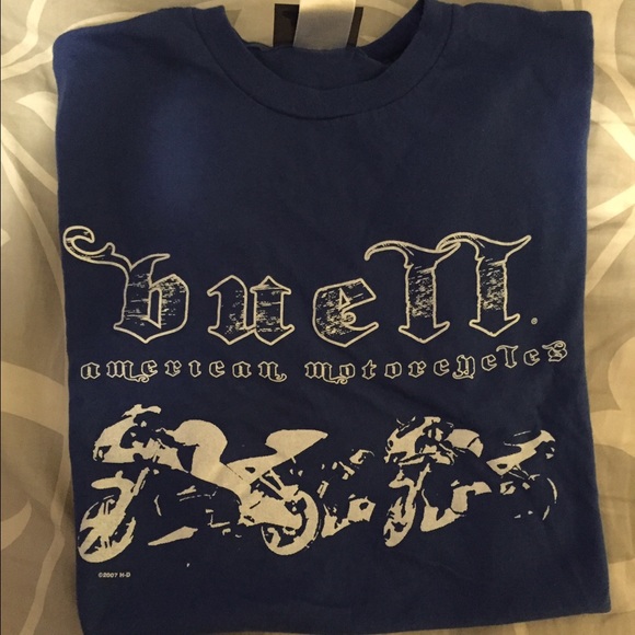 VINTAGE Buell American Motorcycle T-Shirt - M - Picture 4 of 4