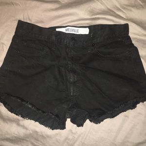 Brandy Melville Black Button-up Shorts