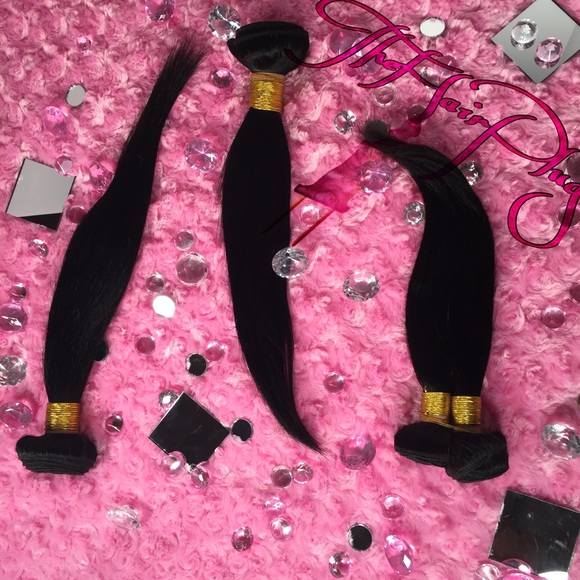 Malaysian straight hair bundles.