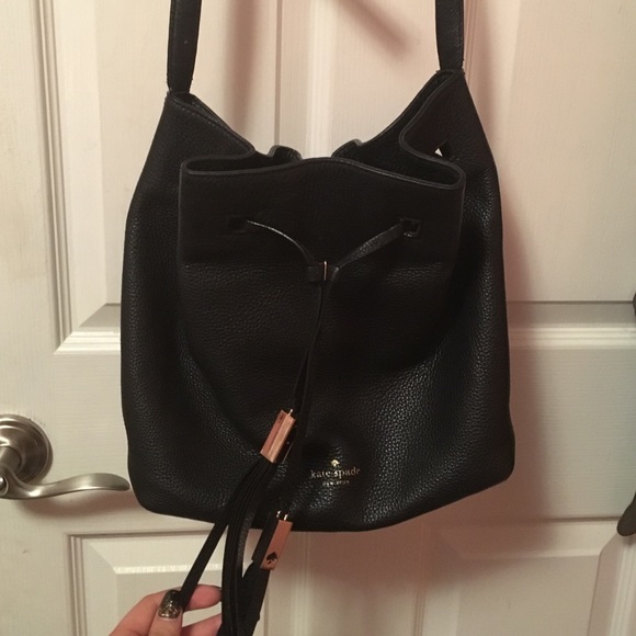 Kate Spade black bucket purse