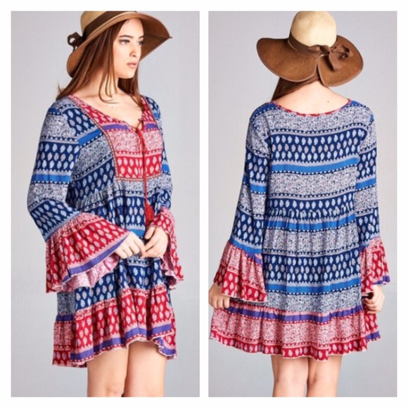 BELL SLEEVE DRESS OR TUNIC - Picture 2 of 3