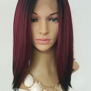 15" synthetic front lace bob wig