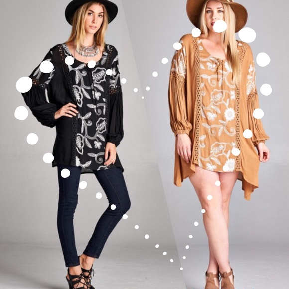 💥HP 7/15💥EMBROIDERED BABY DOLL DRESS-2 COLORS! - Picture 2 of 4