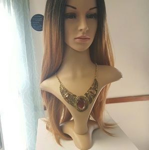 Synthetic front lace wig