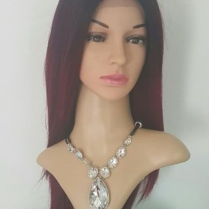 Synthetic front lace wig