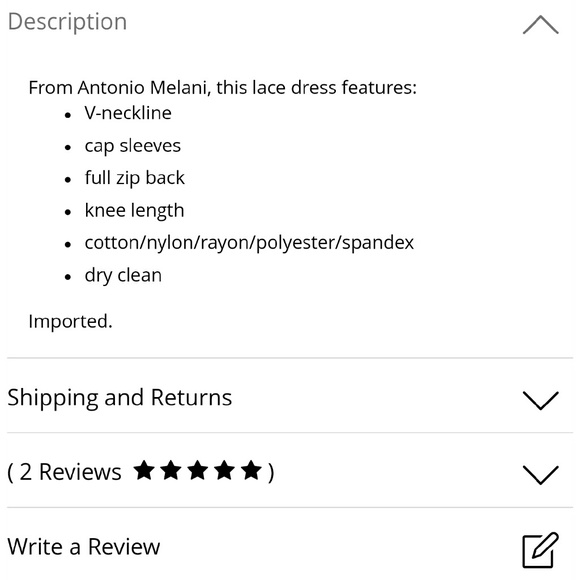 Antonio Melani Lace" - Picture 3 of 3