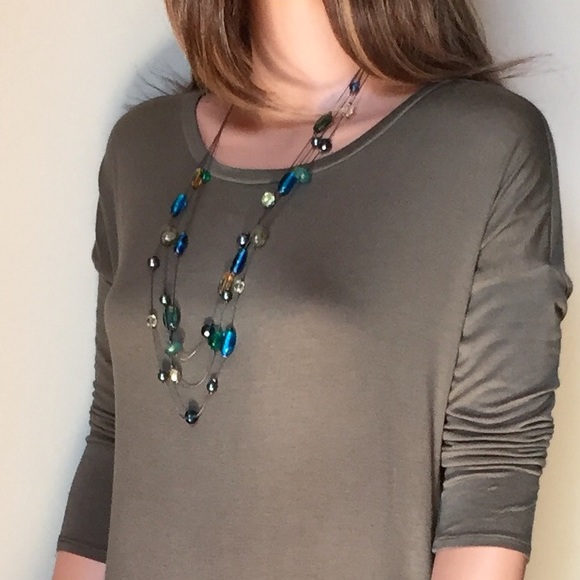 🦋Soft & Classy Boho Chic Olive Oversized Dress🦋 - Picture 3 of 4