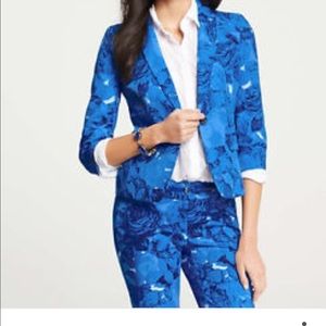 Floral blue blazer