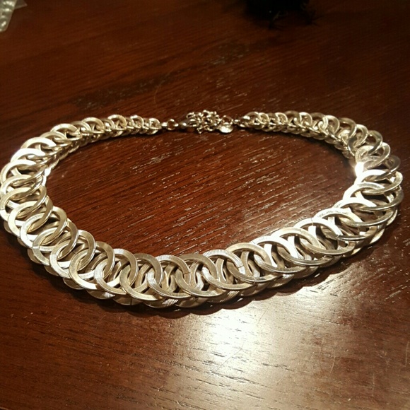 Beautifully crafted entwined circle necklace.