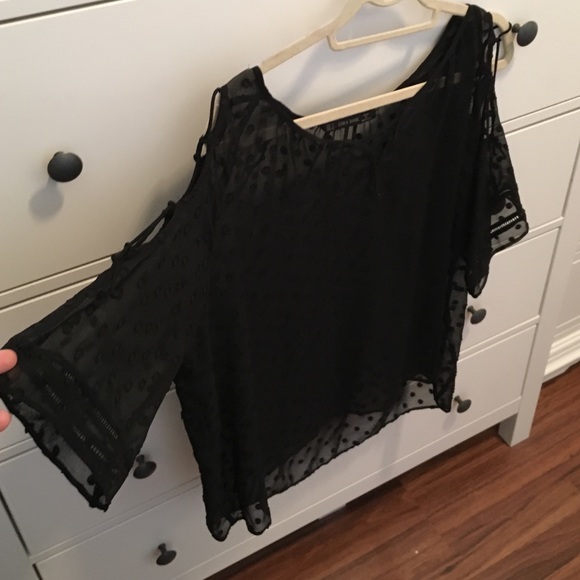 Zara sheer black blouse - Picture 2 of 2