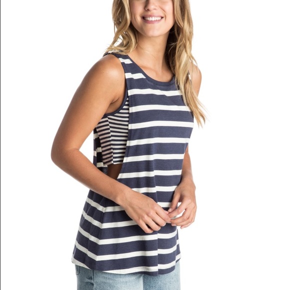 Roxy Open Spaces Stripe tank NWT