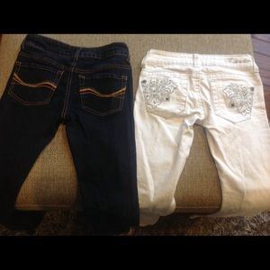 Two pair Jeans skinny straight leg