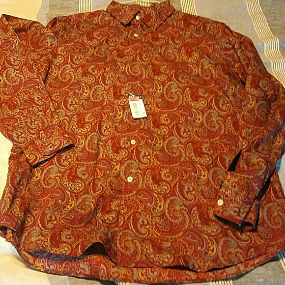 Mens Paisley Button down shirt