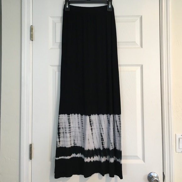 {See You Monday} Tie Dye Elastic Waist Maxi Skirt