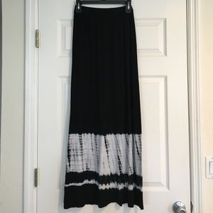 {See You Monday} Tie Dye Elastic Waist Maxi Skirt
