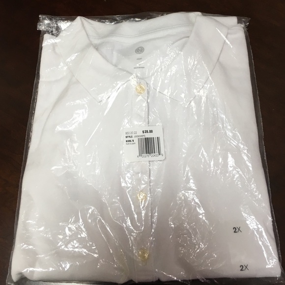 NWT -Men's Polo White short sleeve shirt!
