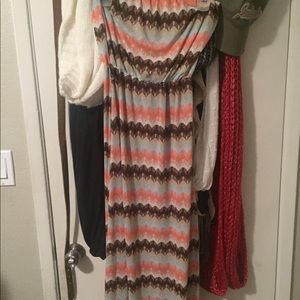 Strapless maxi dress