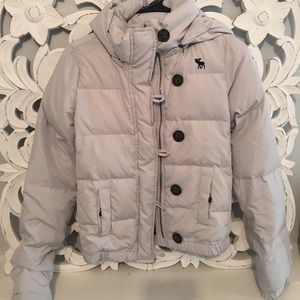 Light Grey Abercrombie Like New Down Coat