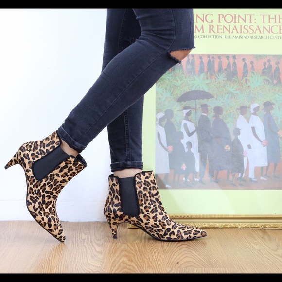 Zara Leopard Print Booties