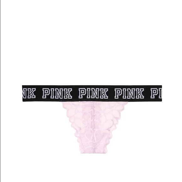 PINK Victoria's Secret Logo Elastic Waist Thong