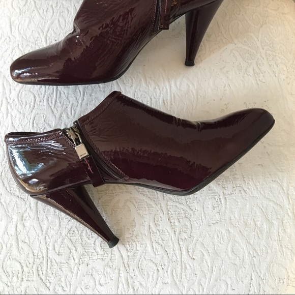 Burgundy PRADA booties - Picture 2 of 4