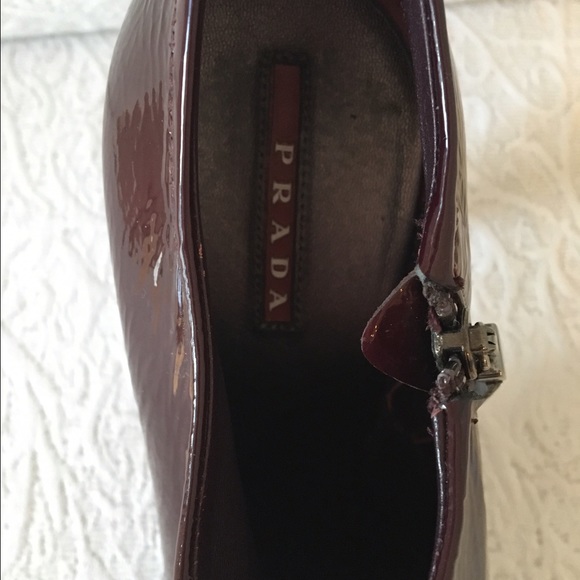 Burgundy PRADA booties - Picture 3 of 4