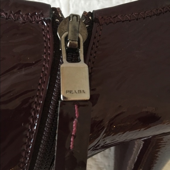 Burgundy PRADA booties - Picture 4 of 4