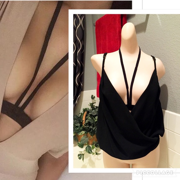 Black Simplistic Halter Body Harness NWT - Picture 2 of 4